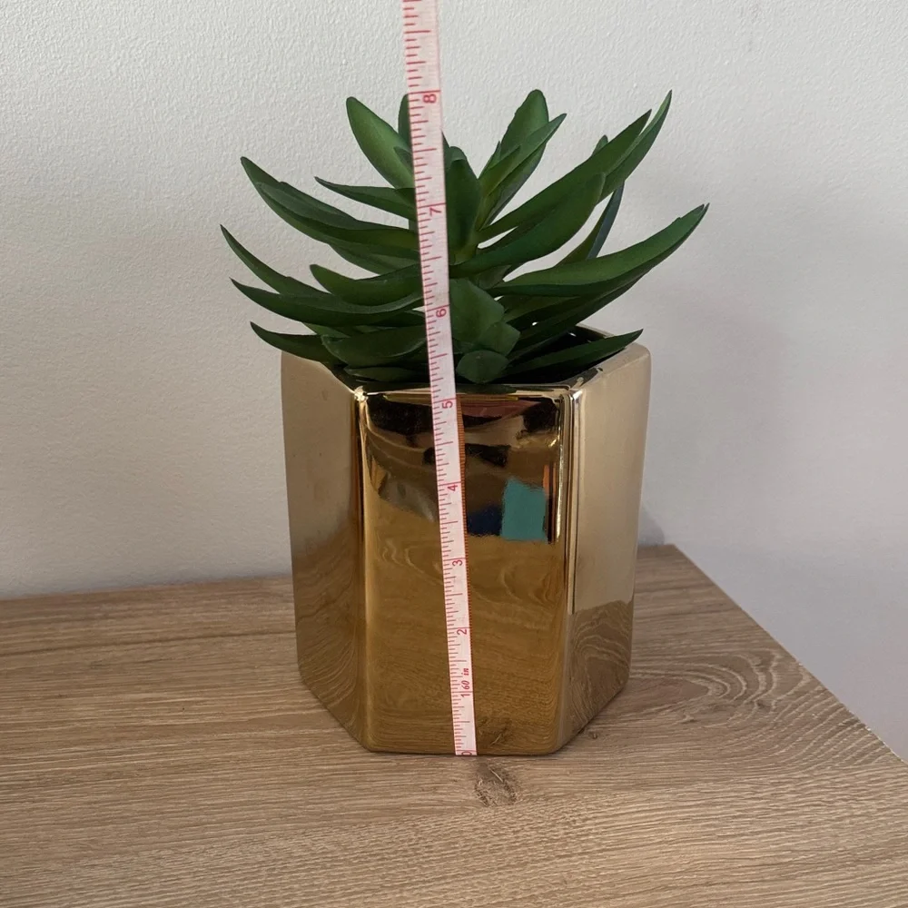 Target Project 62 Gold Planter with Faux Succulent
